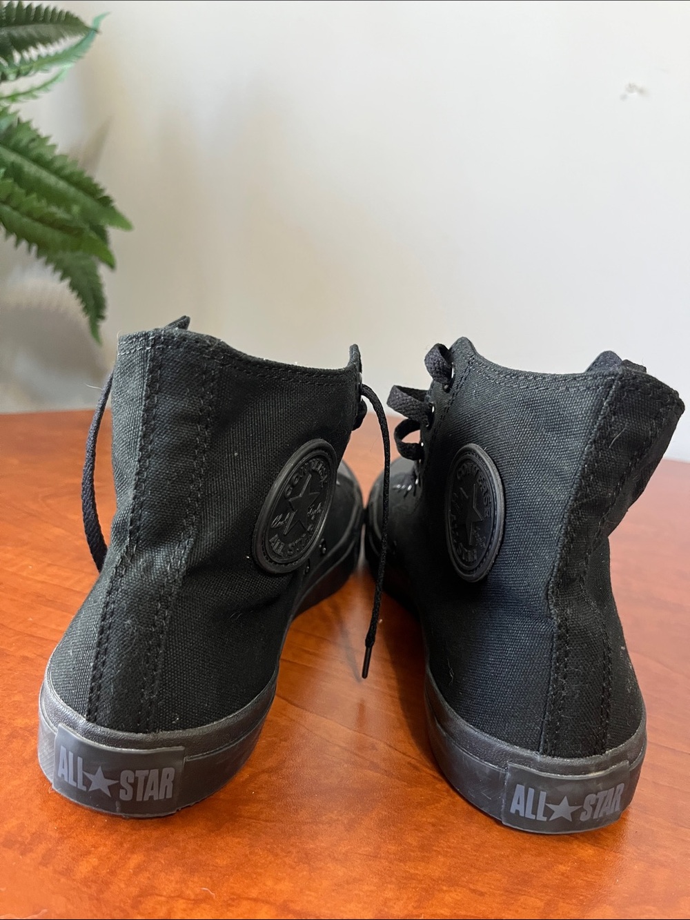 Converse All Star High Top Monochrome Sneakers Black - Picture 10 of 12